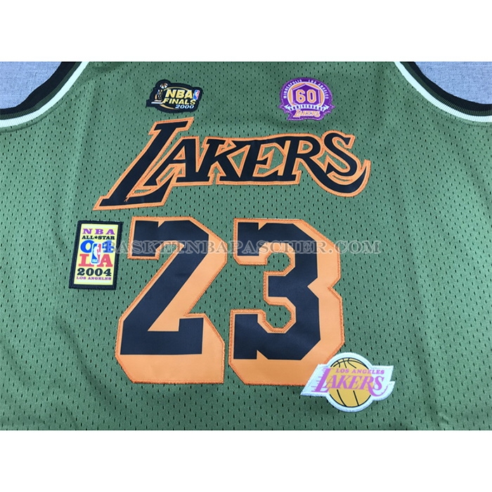 Maillot Los Angeles Lakers LeBron James NO 23 Mitchell & Ness 2018-19 Vert